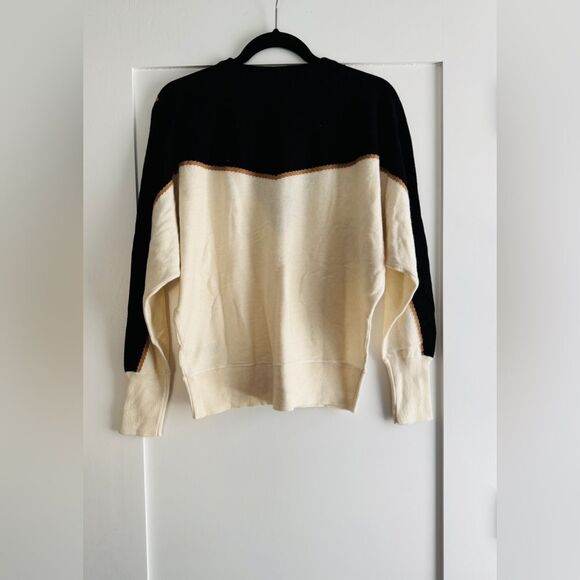 Reiss NWOT Sydney Patterned Crewneck sweater cashmere wool blend knit size M - Picture 9 of 16